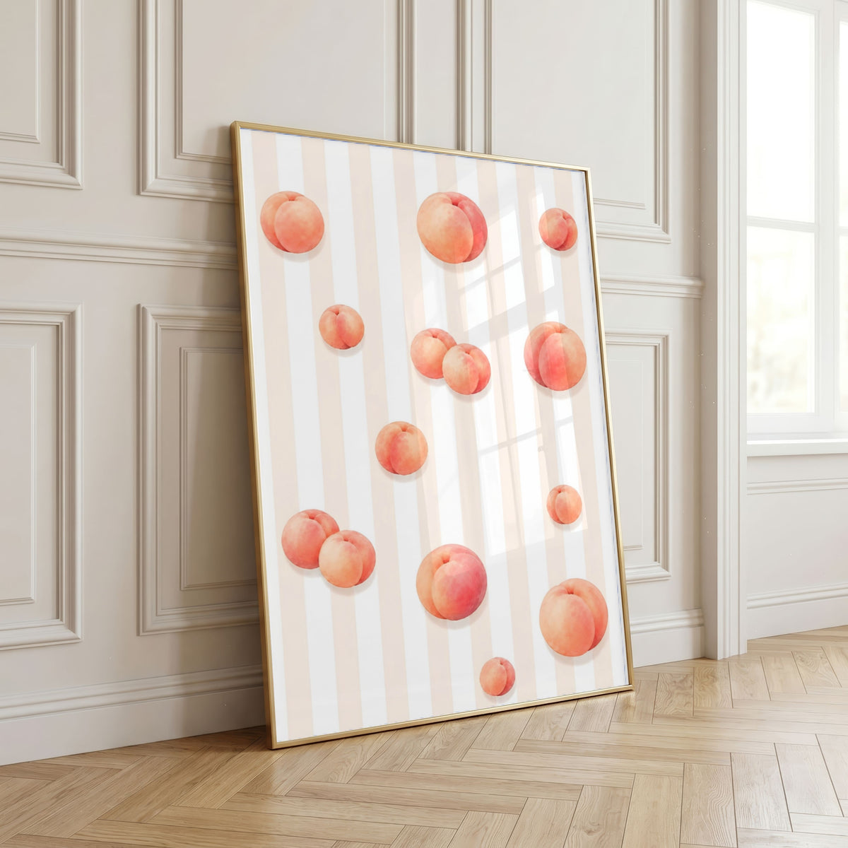 Striped Fruit Wall Art Bundle of 12: Colorful Summer Kitchen Printable