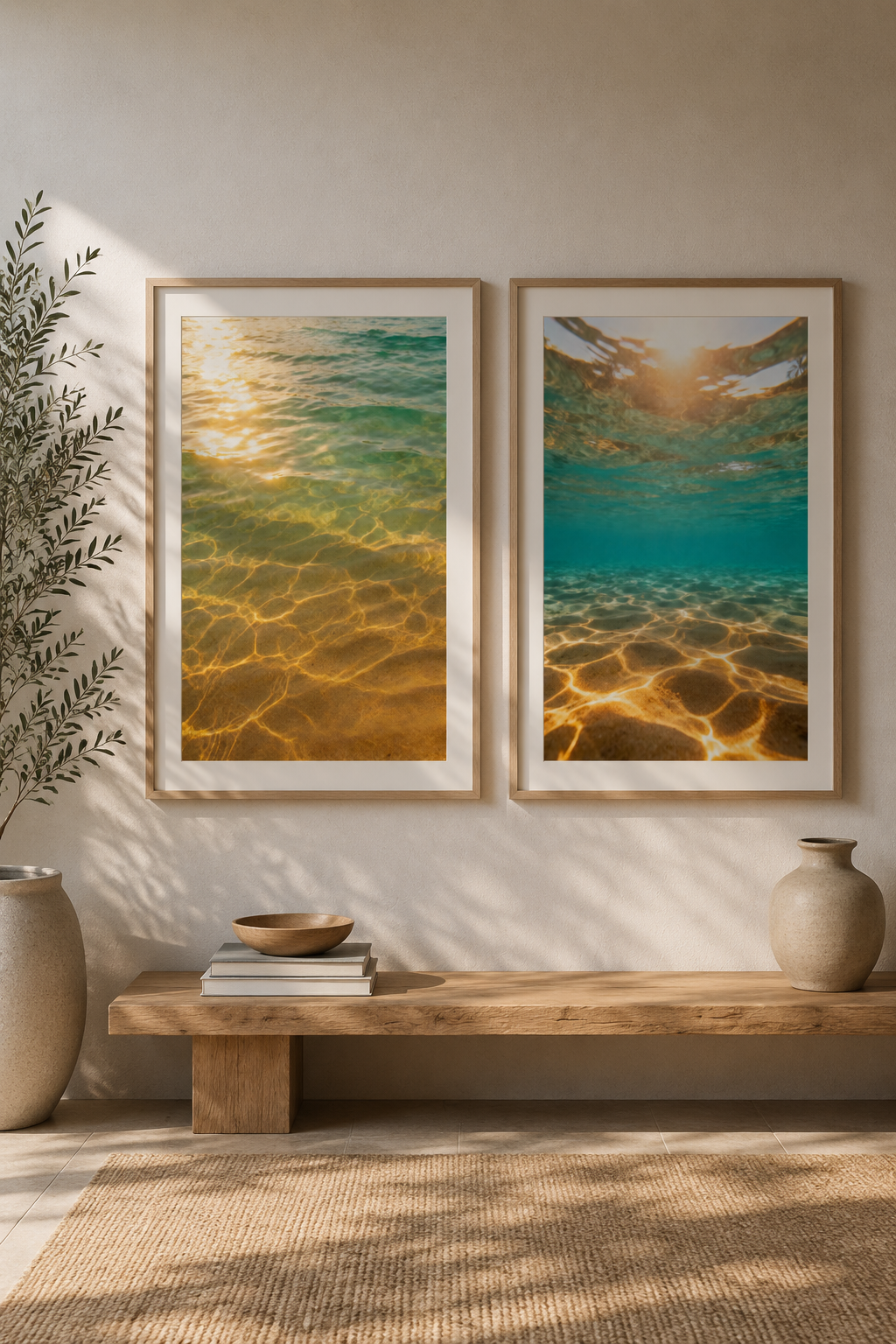 Ocean Photography Wall Art Set of 10: Coastal Beach Printable, Turquoise Water Decor