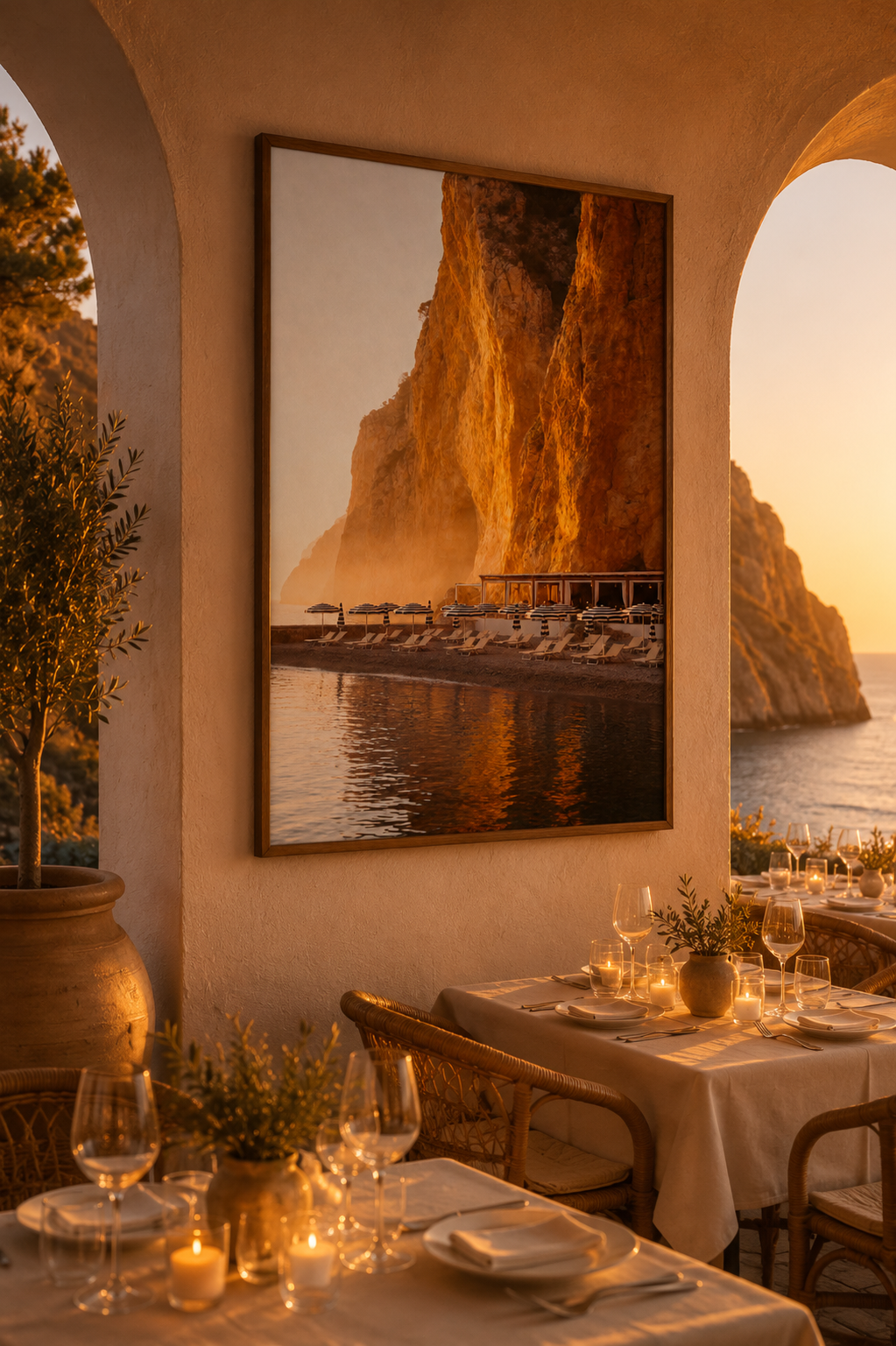 Italian Coast Wall Art Set of 12: Mediterranean Beach Photography Bathroom Decor Printable