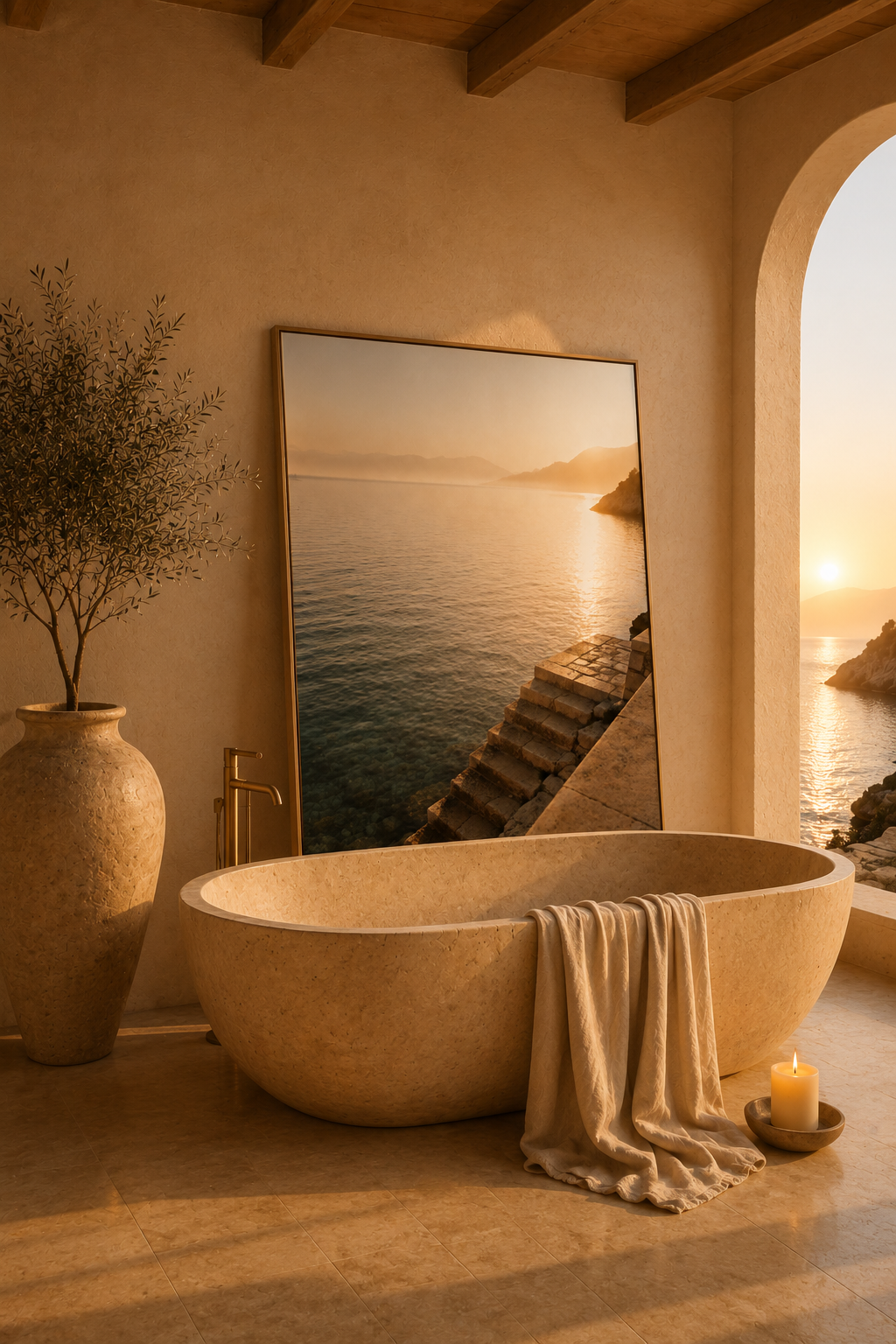 Italian Coast Wall Art Set of 12: Mediterranean Beach Photography Bathroom Decor Printable
