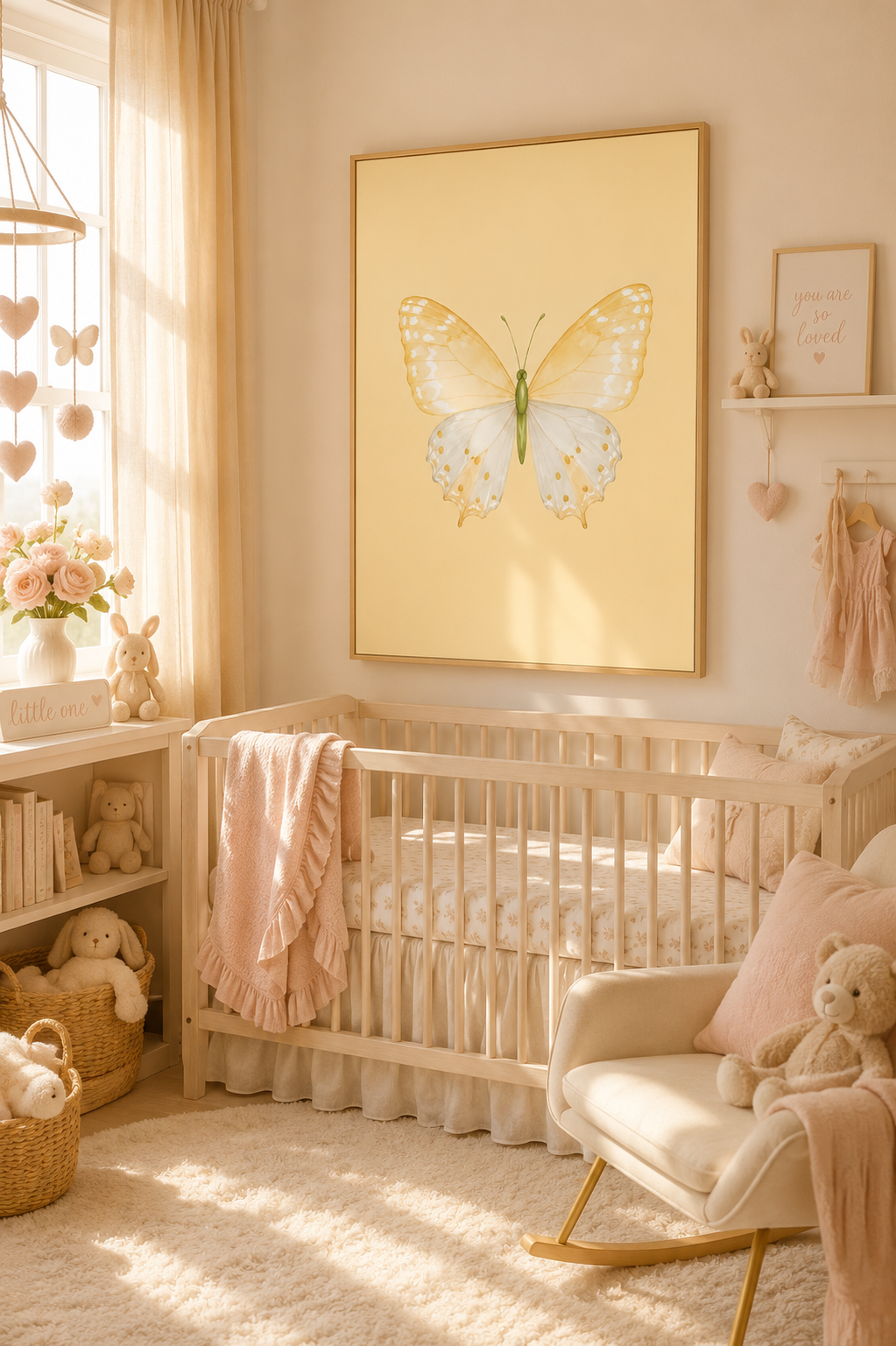 Colorful Butterfly Wall Art Set of 3: Pastel Nursery Decor Printable