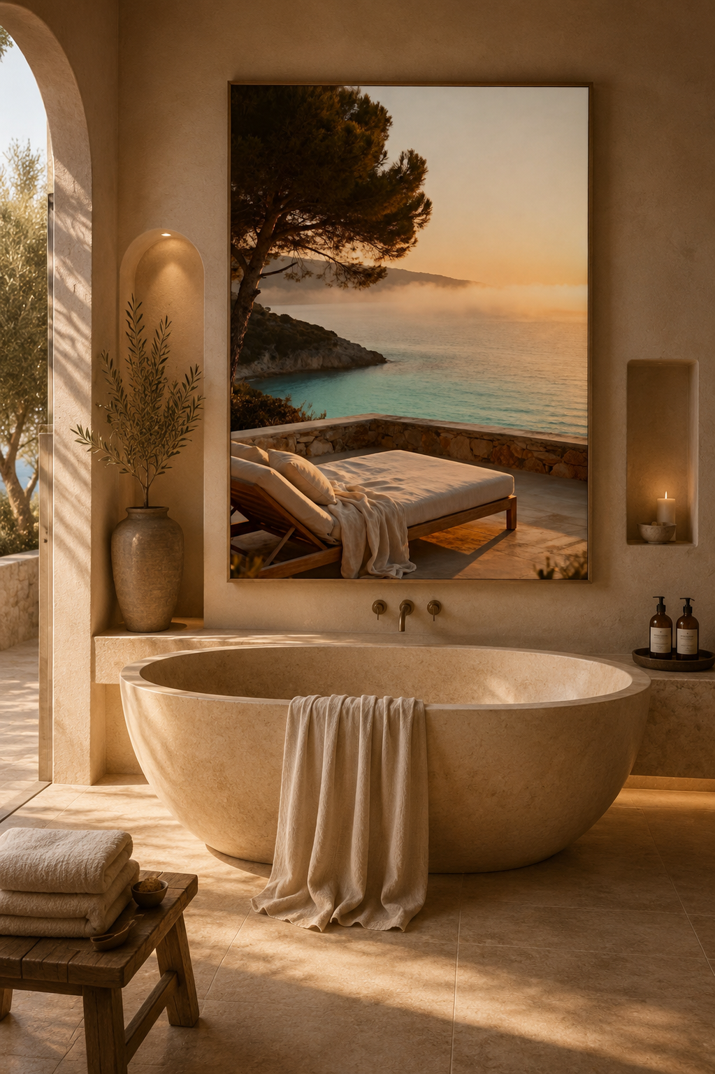 Mediterranean Morning Wall Art Set of 50: Quiet Luxury European Summer Photography Printable