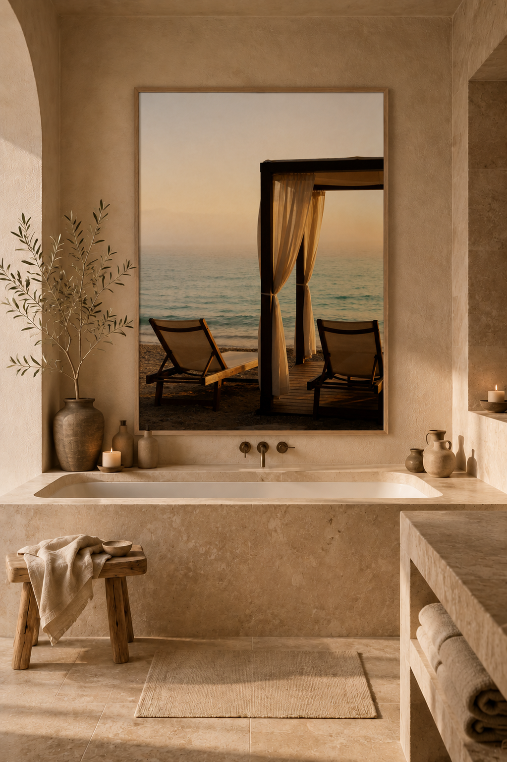 Italian Coast Wall Art Set of 12: Mediterranean Beach Photography Bathroom Decor Printable