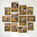 Lamb Wall Art Set of 12: Baby Sheep Nursery & Farmhouse Printable