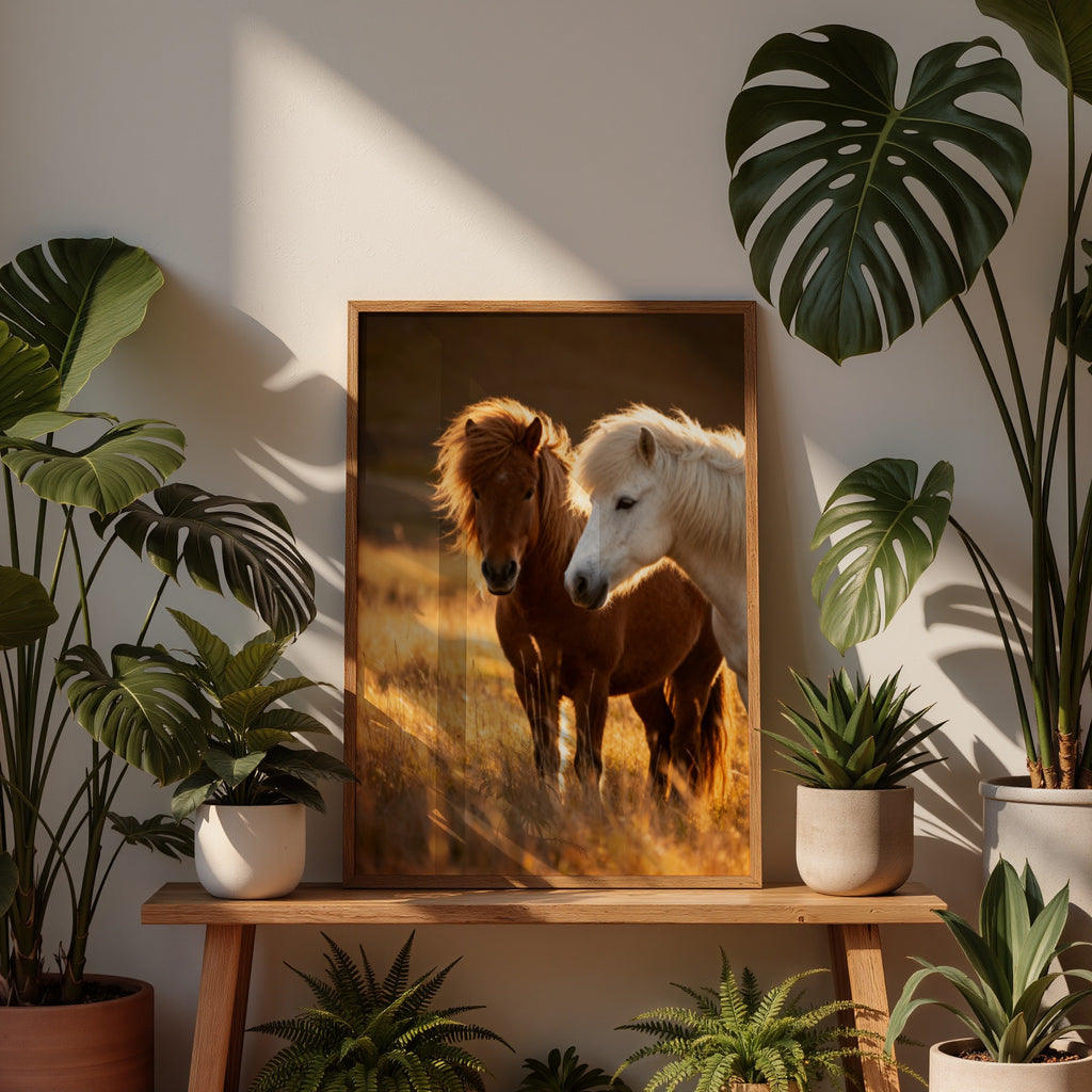 Icelandic Horse Wall Art Set of 3: Rustic Farmhouse Printable