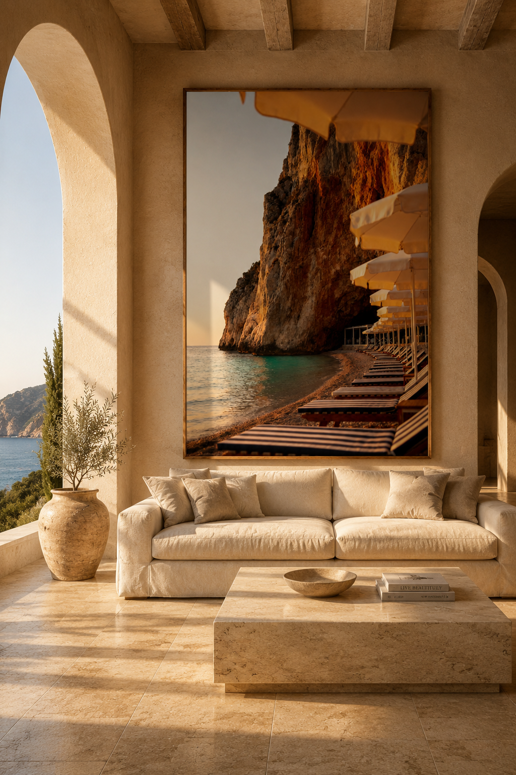 Italian Summer Travel Photography Wall Art: Beach Club Bedroom Decor Printable