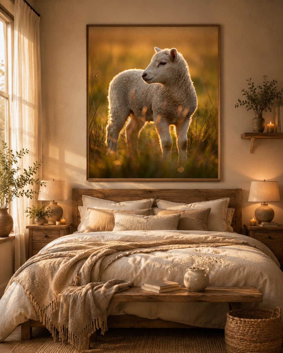 Lamb Wall Art Set of 12: Baby Sheep Nursery & Farmhouse Printable