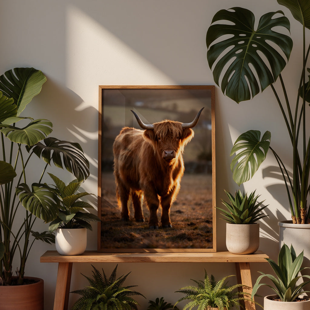 Highland Cow Wall Art Set of 8: Rustic Farmhouse Decor, Country Farm Animal Photography Printable