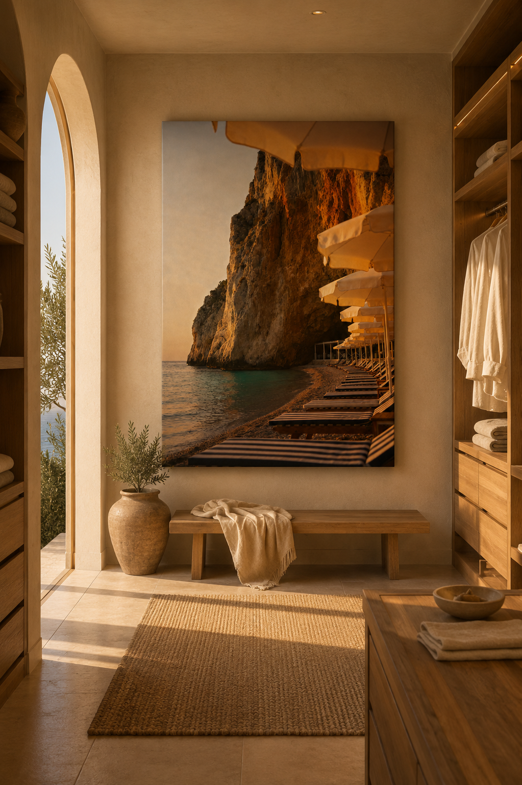 Italian Summer Travel Photography Wall Art: Beach Club Bedroom Decor Printable