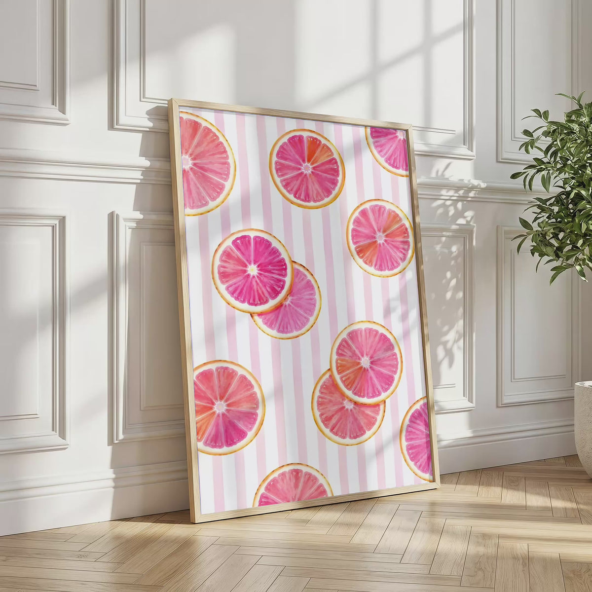 Italian Summer Citrus Wall Art Set of 3: Lemon, Orange & Grapefruit Printable