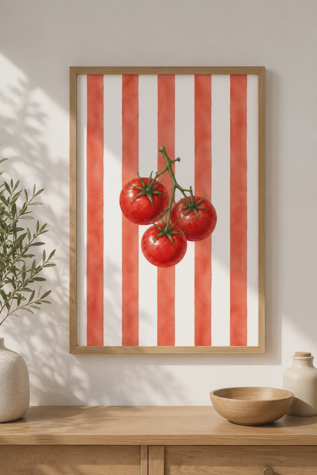 Tomato Wall Art: Rustic Farmhouse Kitchen, Italian Food, Dining Room Printable