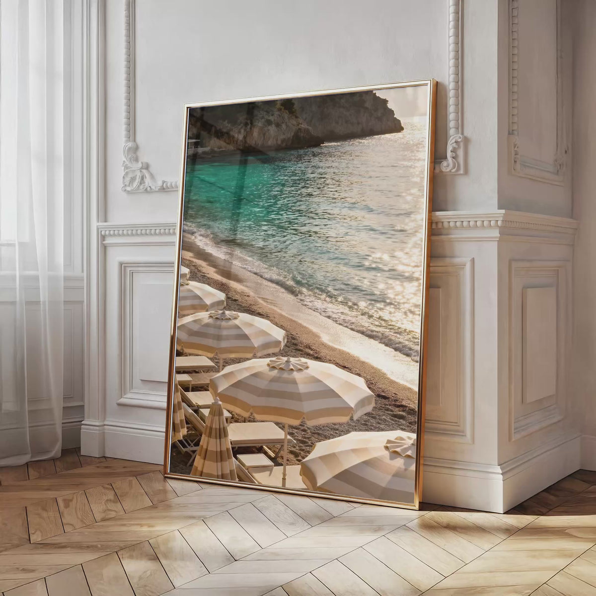 Mediterranean Beach Club Wall Art Set of 3: Italian Riviera Photography Printable