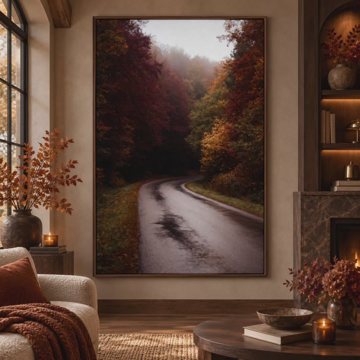 Autumn Wall Art Set of 12: Fall Landscape Photography, Rustic Country Nature Decor Printable